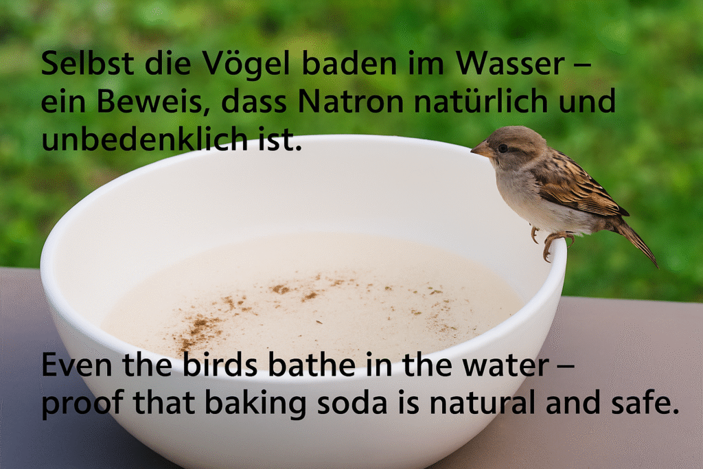 Vögel im Natronwasser