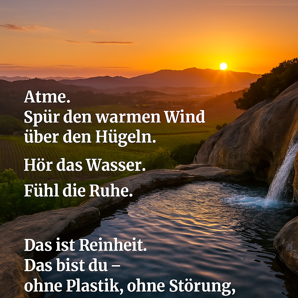 Hör das Wasser und die Ruhe