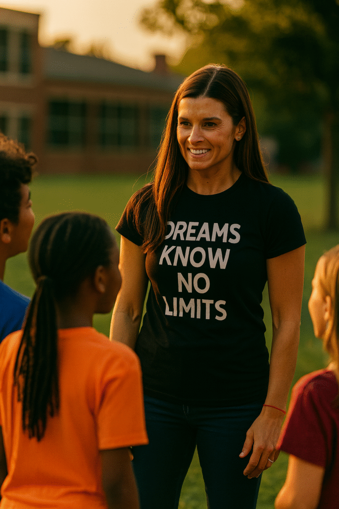 Danica mit Kndern Dreams know no limite